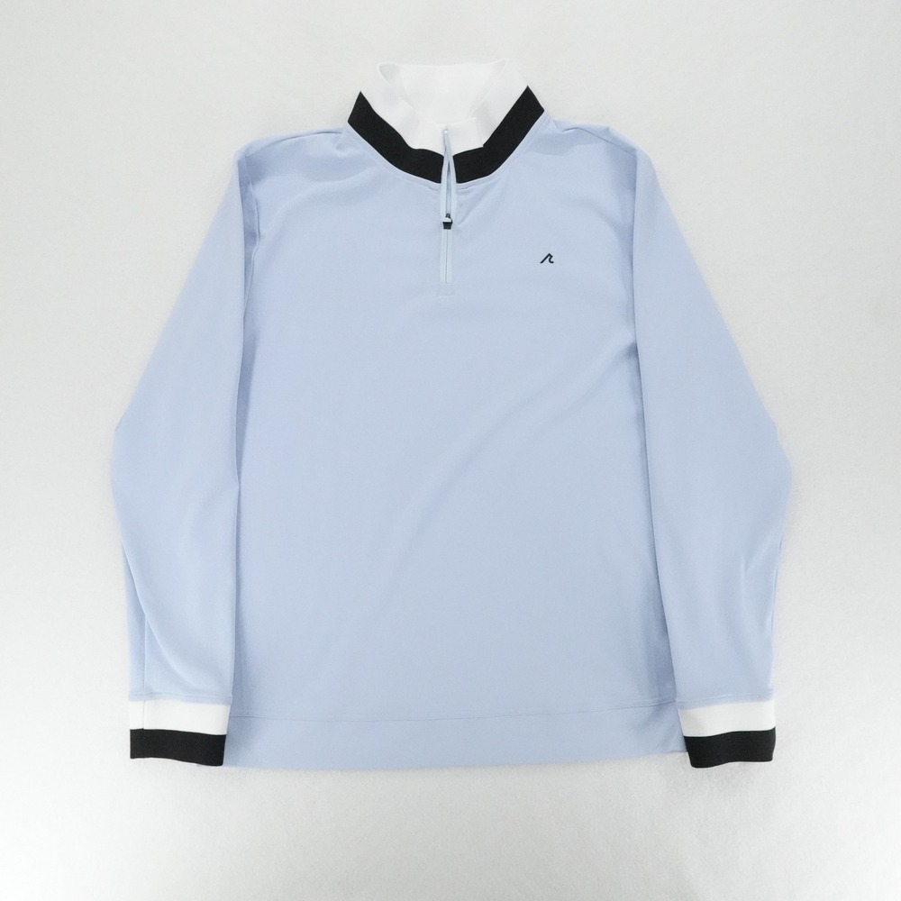 REDVANLY Pullover Mens Size M Light Blue 1/4 Zip Athletic Golf Performance Shirt